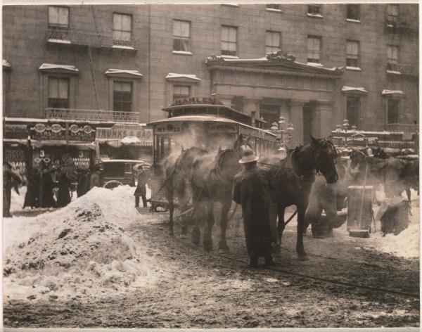 The Terminal, Alfred Stieglitz, 1893, printed 1920s–30s, 8.9 x 11.5 cm