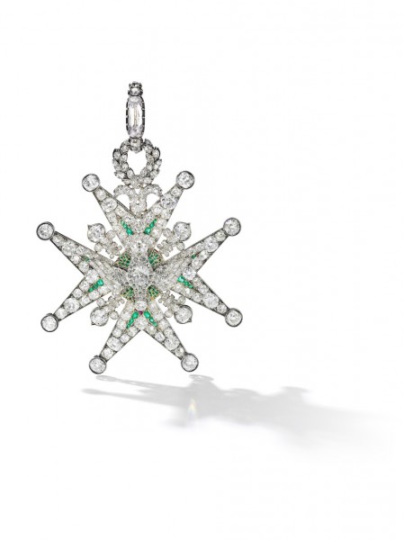 Diamond and emerald order of the Saint-Esprit, first quarter of the 19th century -Sotheby's Geneva 14 Nov 2018