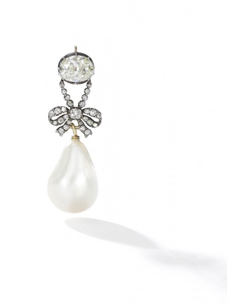 Queen Marie Antoinette's Pearl - Exceptional and highly important natural pearl and diamond pendant, 18th century - Sotheby's Geneva 14 Nov 2018