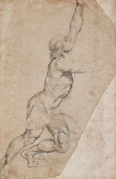 Nude Study of a Young Man with Raised Arms, Rubens