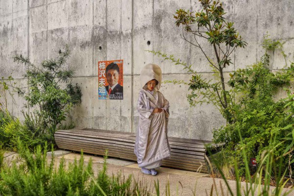 JAPAN - WOMAN WEARING A WEDDING DRESS