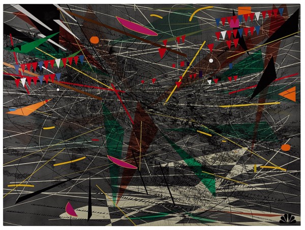 Julie Mehretu, Black Ground (deep light)